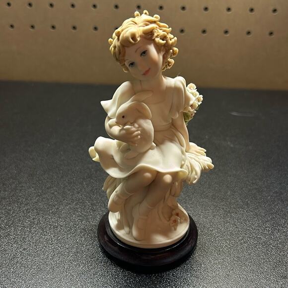 Florence Giuseppe Armani The Society 2002 Bimba Con Coniglietto (1542F) - Picture 2 of 6